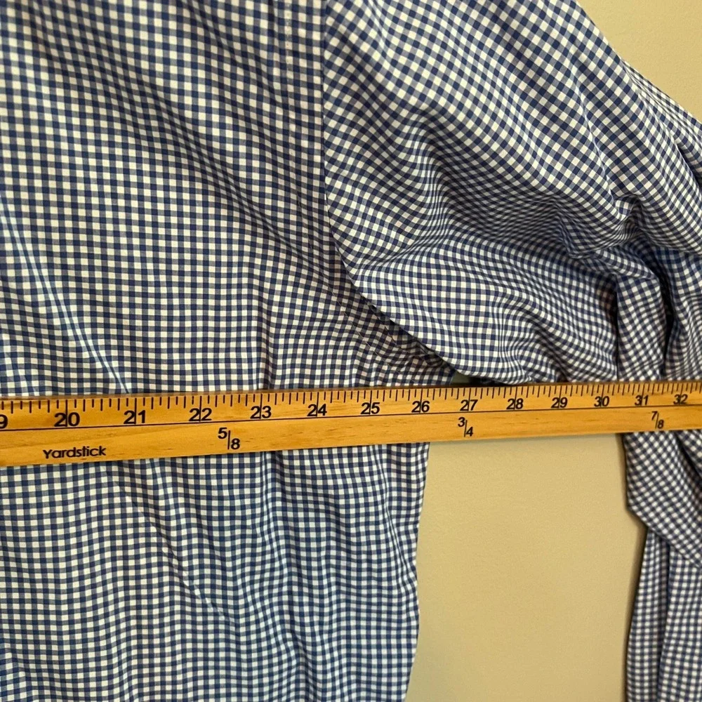 Polo Ralph Lauren Mens XLT Tall Blue Gingham Button Down Shirt Classic Fit
